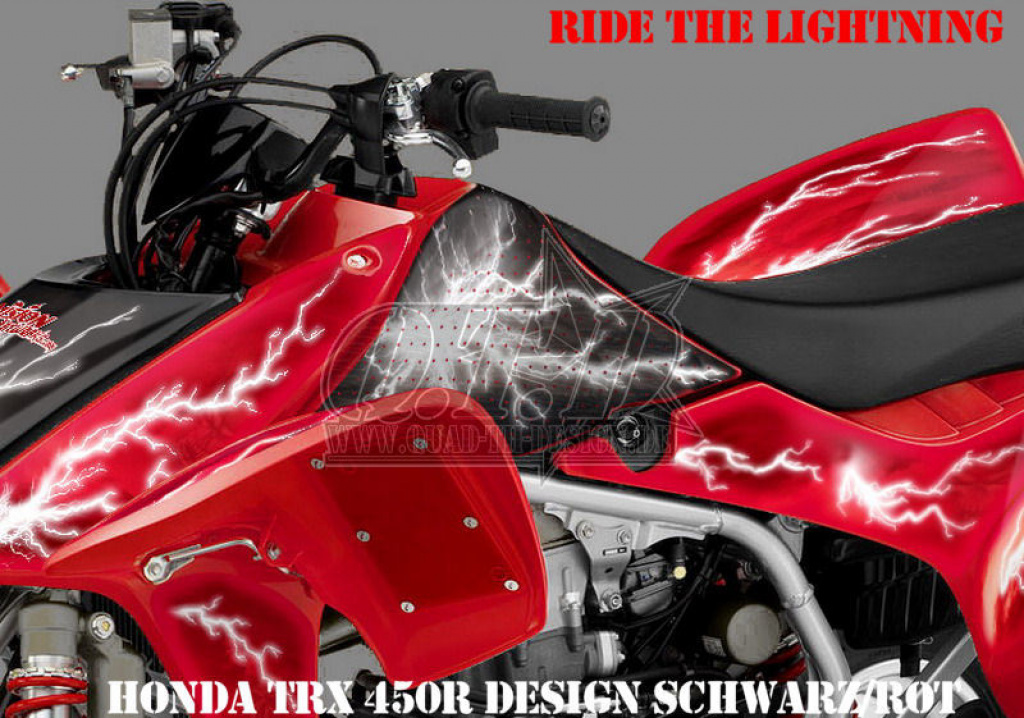Ride the Lightning Red-Black for Honda TRX 450R 2004-2016