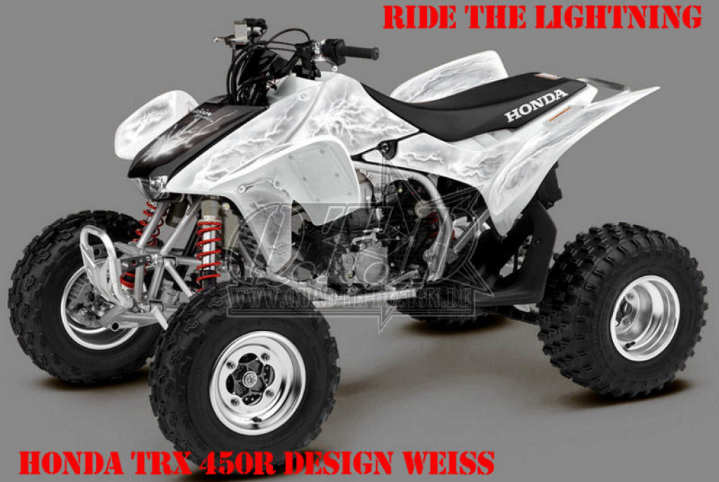 Ride the Lightning White for Honda TRX 450R 2004-2016