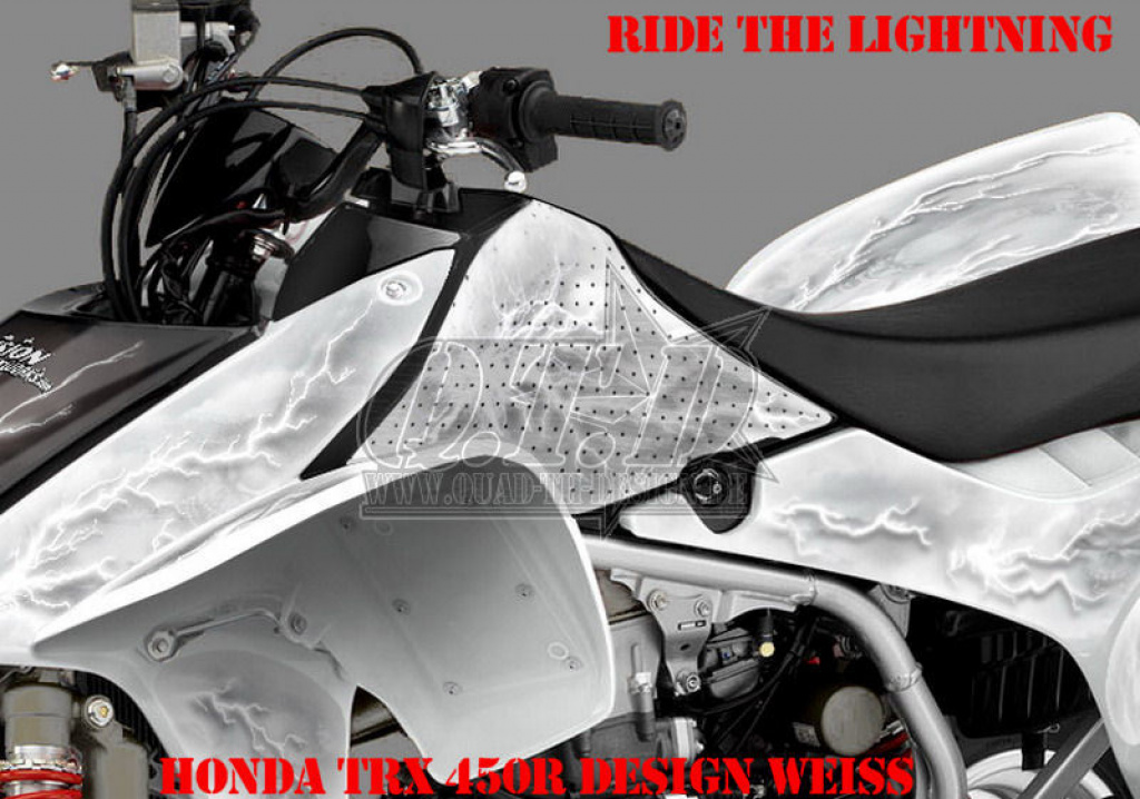 Ride the Lightning White for Honda TRX 450R 2004-2016