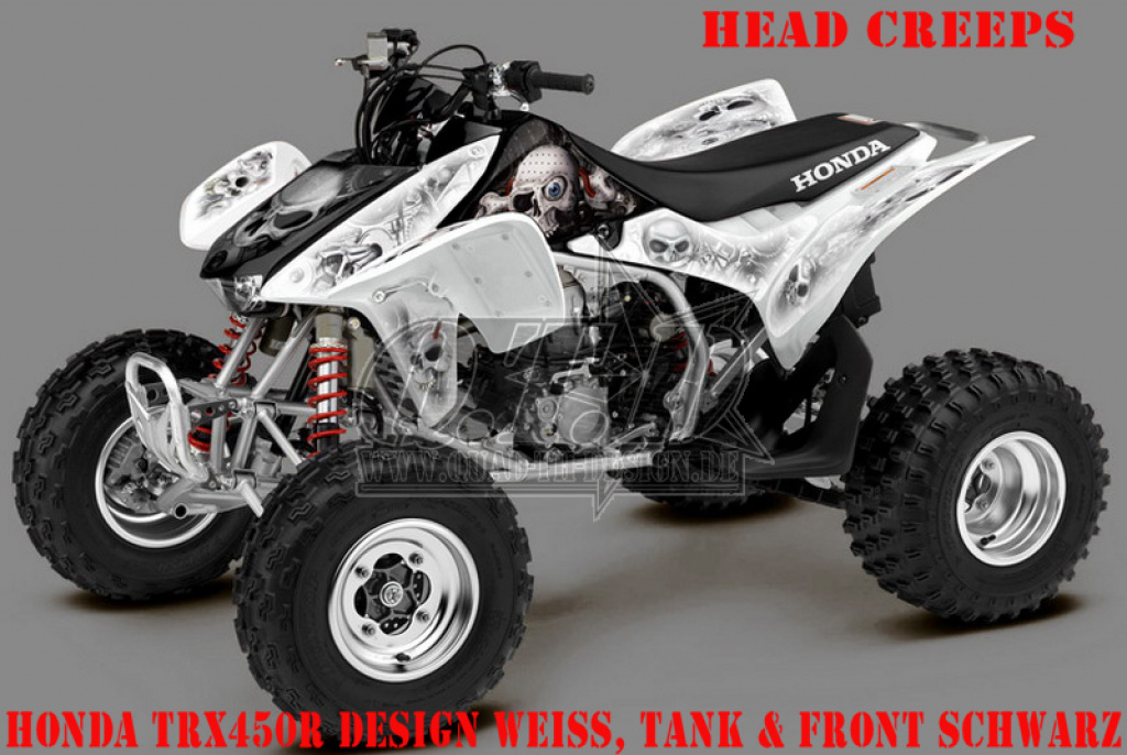 Head Creeps Black-White for Honda TRX 450R 2004-2016