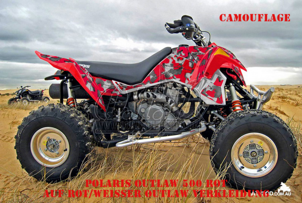 Camo Red for Polaris Outlaw 450/500/525 2006-2008