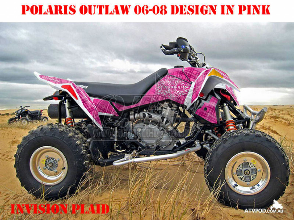 Invision Plaid Pink für Polaris Outlaw 450/500/525 2006-2008