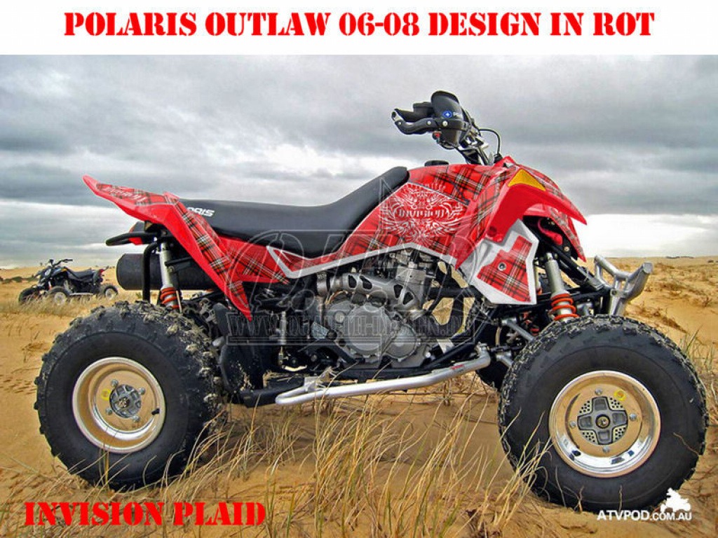 Invision Plaid Rot für Polaris Outlaw 450/500/525 2006-2008