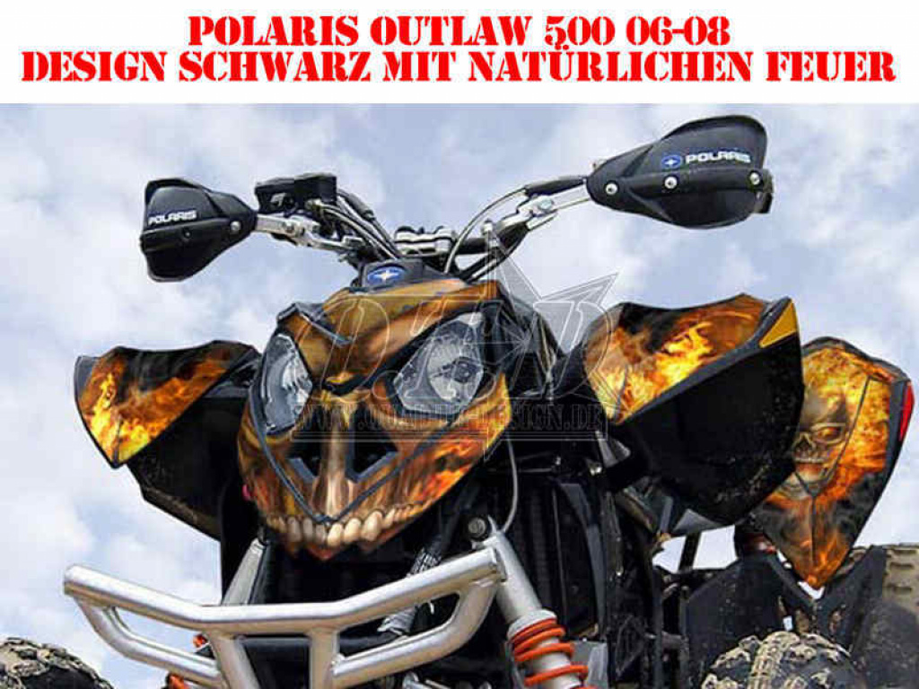 Nitro Black, Fire Color = Natural for Polaris Outlaw 450/500/525 2006-2008
