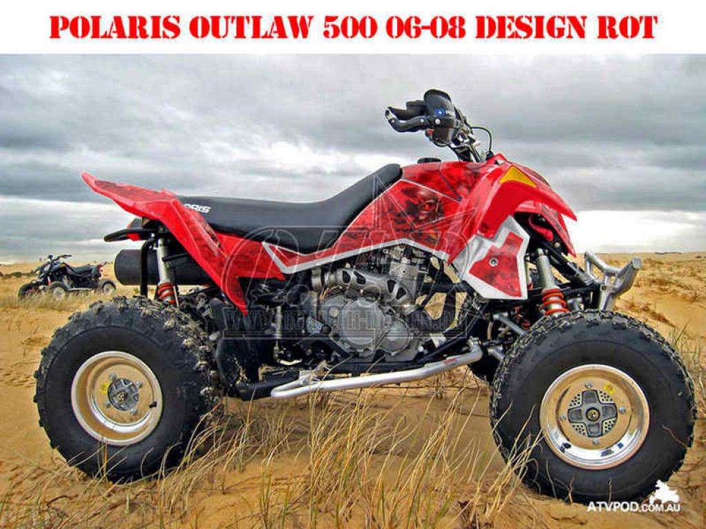 Nitro Red, Fire Color = Design color for Polaris Outlaw 450/500/525 2006-2008