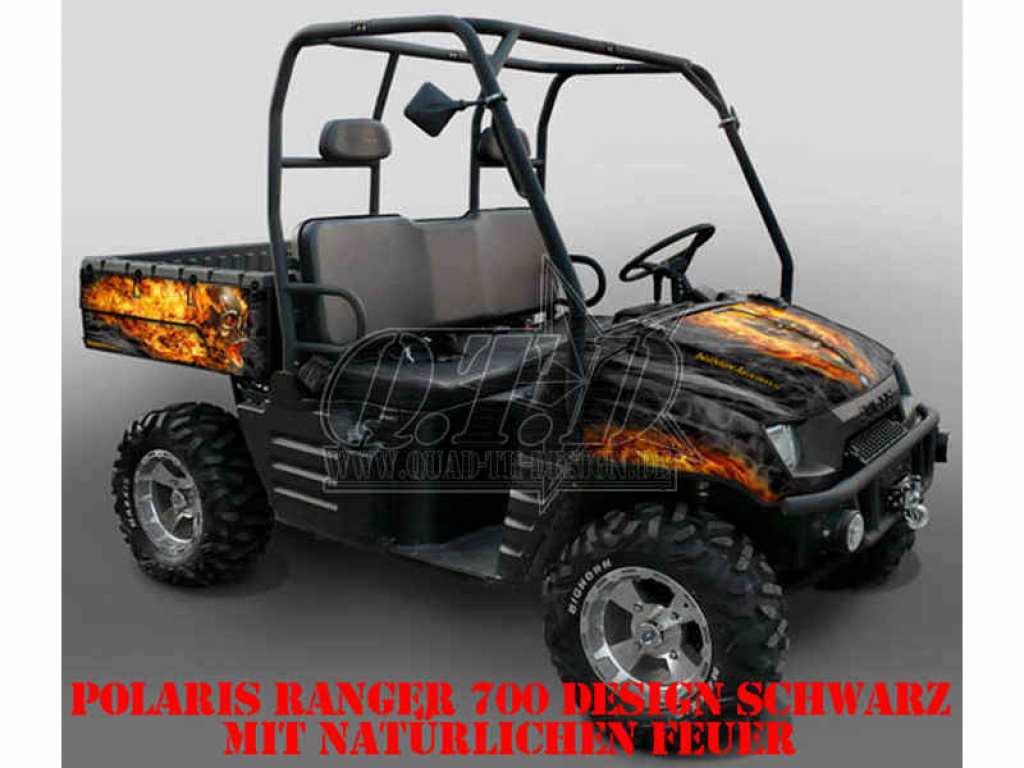 Nitro Schwarz, Feuerfarbe = Natürlich für Polaris Ranger 500XP/700XP 2005-2008