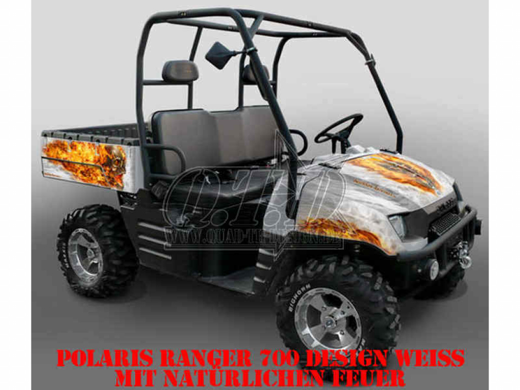 Nitro Weiß, Feuerfarbe = Natürlich für Polaris Ranger 500XP/700XP 2005-2008
