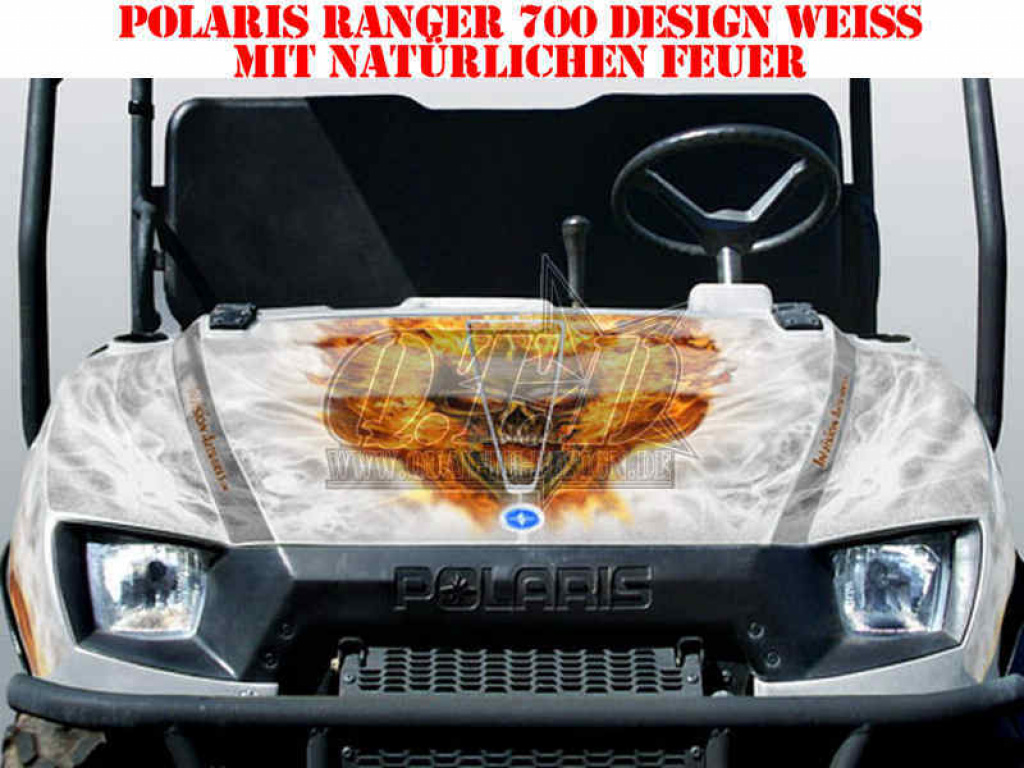 Nitro Weiß, Feuerfarbe = Natürlich für Polaris Ranger 500XP/700XP 2005-2008