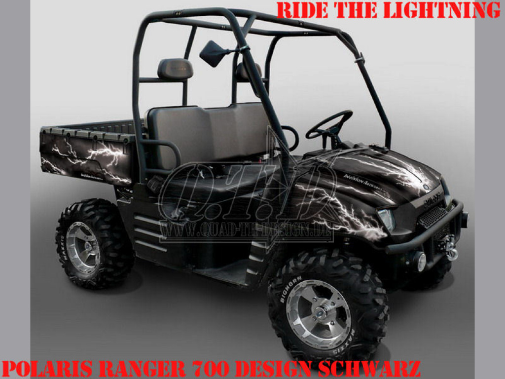Ride the Lightning Schwarz für Polaris Ranger 500XP/700XP 2005-2008