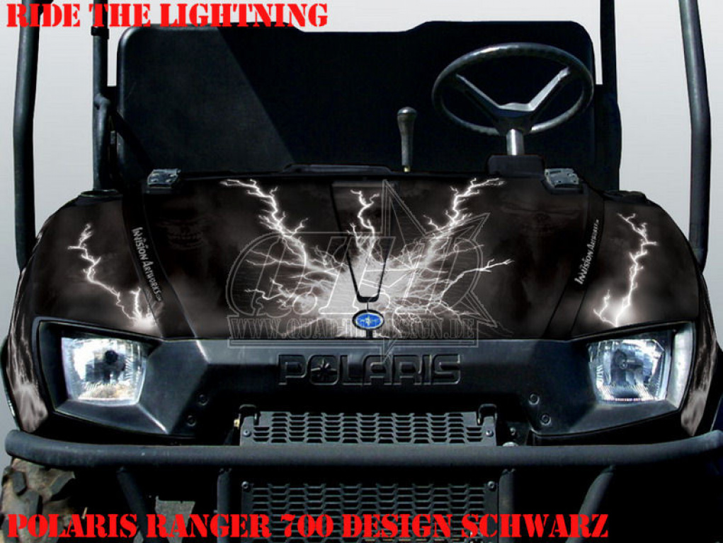 Ride the Lightning Schwarz für Polaris Ranger 500XP/700XP 2005-2008