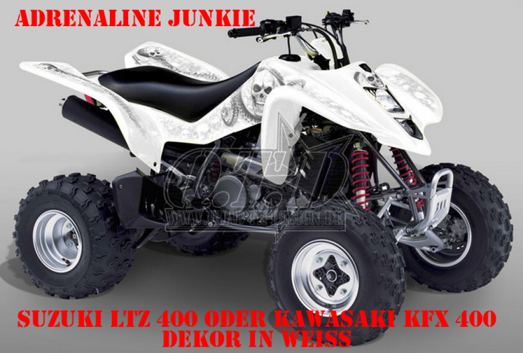 Adrenaline Junkie Weiß für Suzuki LTZ 400 2003-2008
