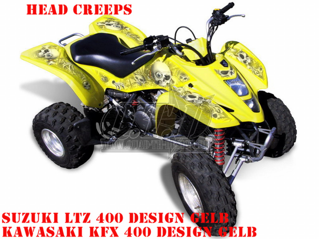 Beispiel Bild für die Farben Head Creeps Gelb für Suzuki LTZ 400 2003-2008
