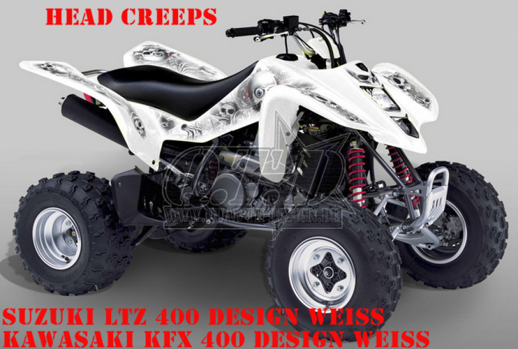 Beispiel Bild für die Farben Head Creeps Weiß für Suzuki LTZ 400 2003-2008