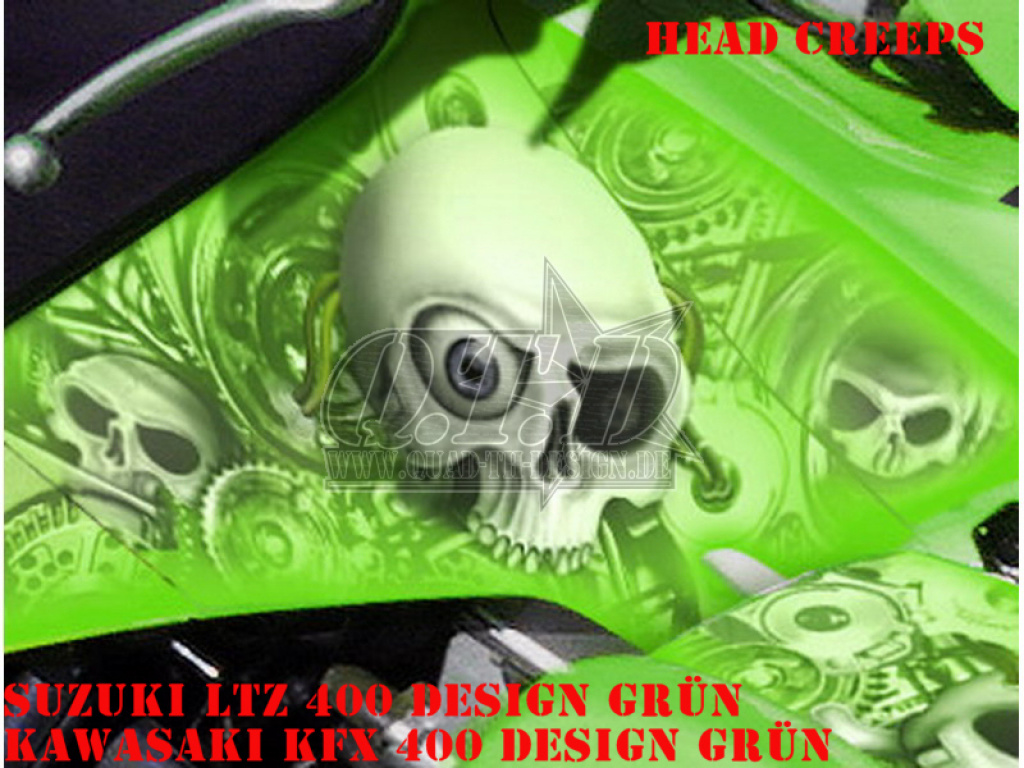 Beispiel Bild für die Farben Head Creeps Grün für Suzuki LTZ 400 2003-2008