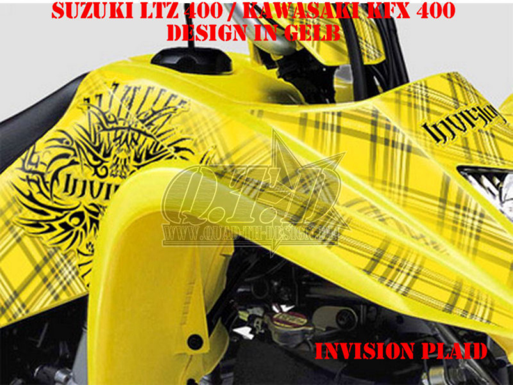 Invision Plaid Gelb für Suzuki LTZ 400 03-08