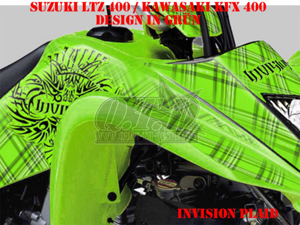 Invision Plaid Grün für Suzuki LTZ 400 03-08