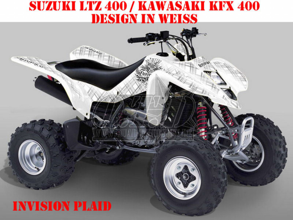 Invision Plaid Weiß für Suzuki LTZ 400 03-08