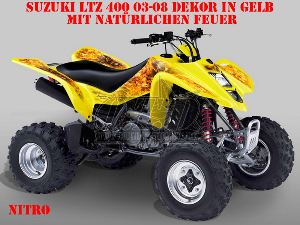 Nitro Gelb, Feuerfarbe = Natürlich für Suzuki LTZ 400 2003-2008