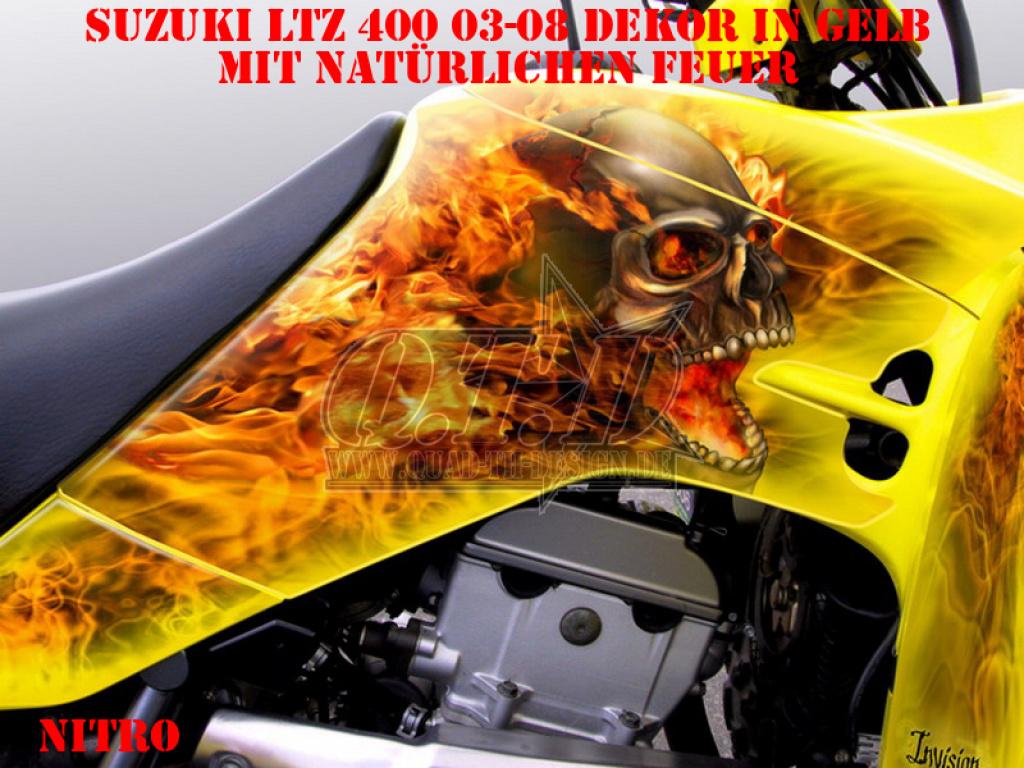 Nitro Gelb, Feuerfarbe = Natürlich für Suzuki LTZ 400 2003-2008