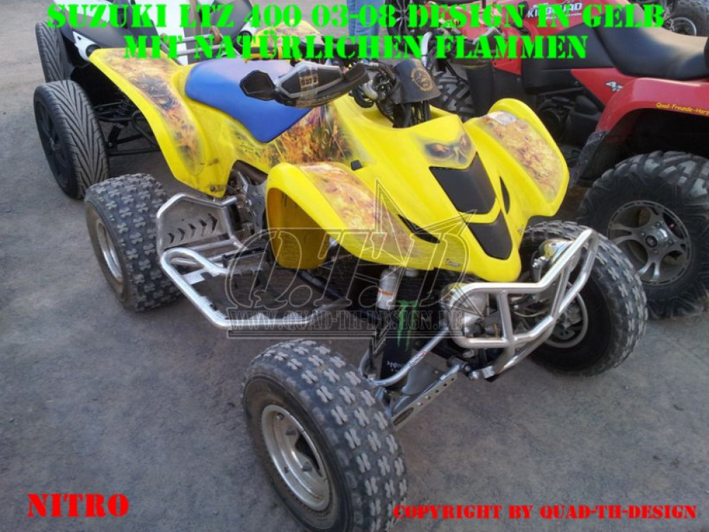 Nitro Gelb, Feuerfarbe = Natürlich für Suzuki LTZ 400 2003-2008
