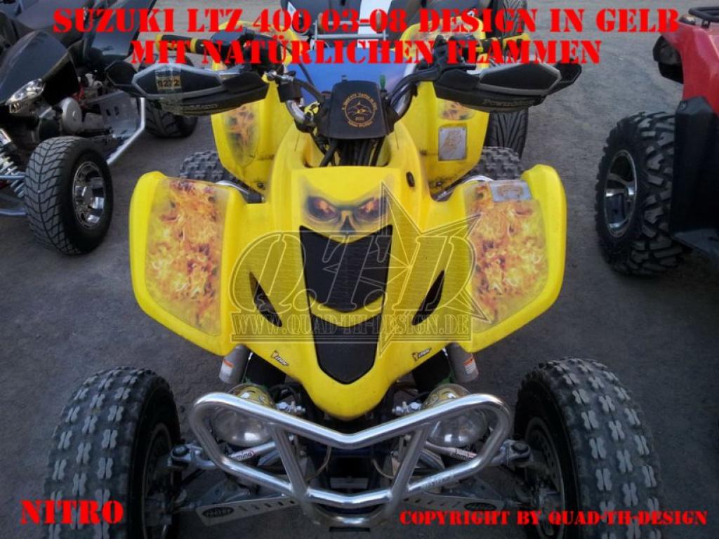 Nitro Gelb, Feuerfarbe = Natürlich für Suzuki LTZ 400 2003-2008