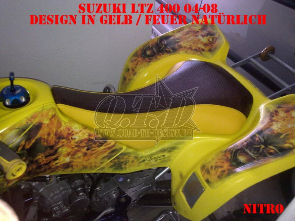 Nitro Gelb, Feuerfarbe = Natürlich für Suzuki LTZ 400 2003-2008