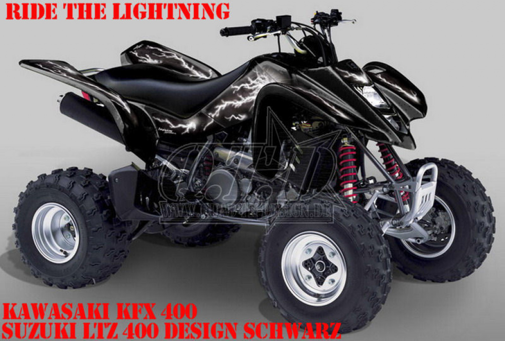 Ride the Lightning Schwarz für Suzuki LTZ 400 03-08