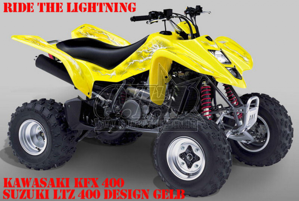 Ride the Lightning Yellow for Kawasaki KFX 400