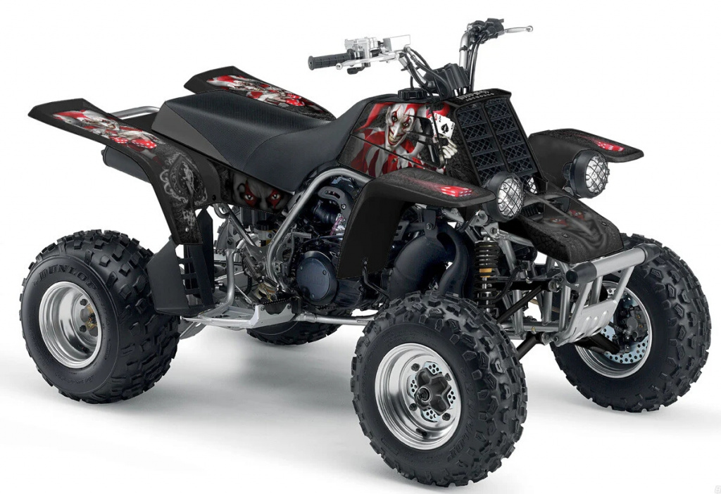 Joker Hintergrund Schwarz, Jokerfarbe Rot-Weiß für Yamaha Banshee YFZ 350
