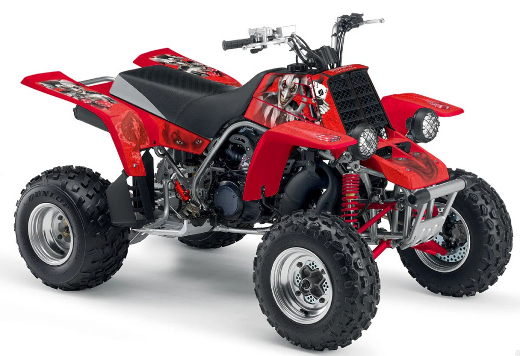 Joker Hintergrund Rot, Jokerfarbe Schwarz-Weiß für Yamaha Banshee YFZ 350