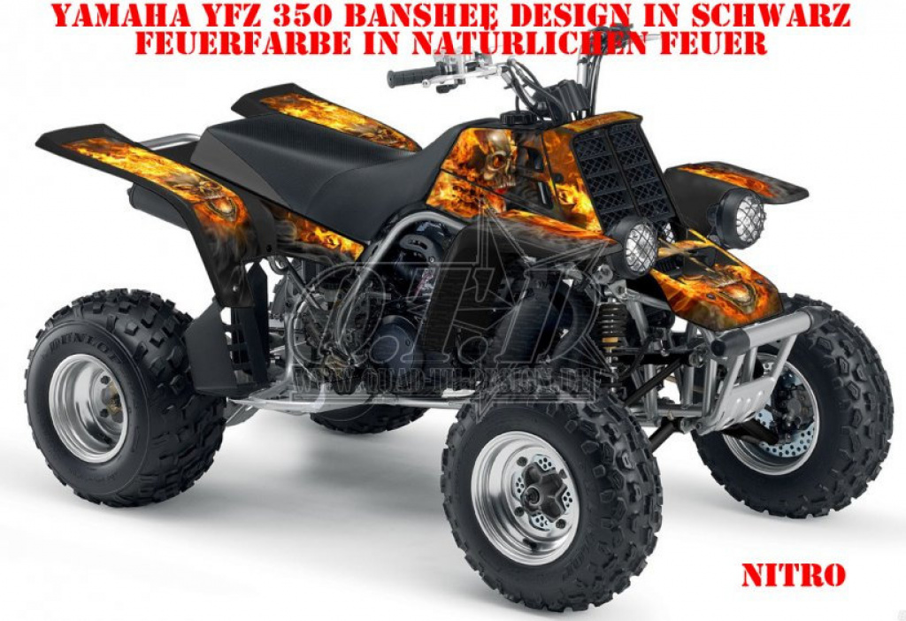 Nitro Schwarz, Feuerfarbe = Natürlich für Yamaha Banshee YFZ 350