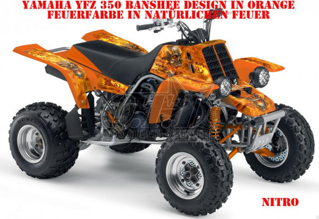 Nitro Orange, Feuerfarbe = Natürlich für Yamaha Banshee YFZ 350