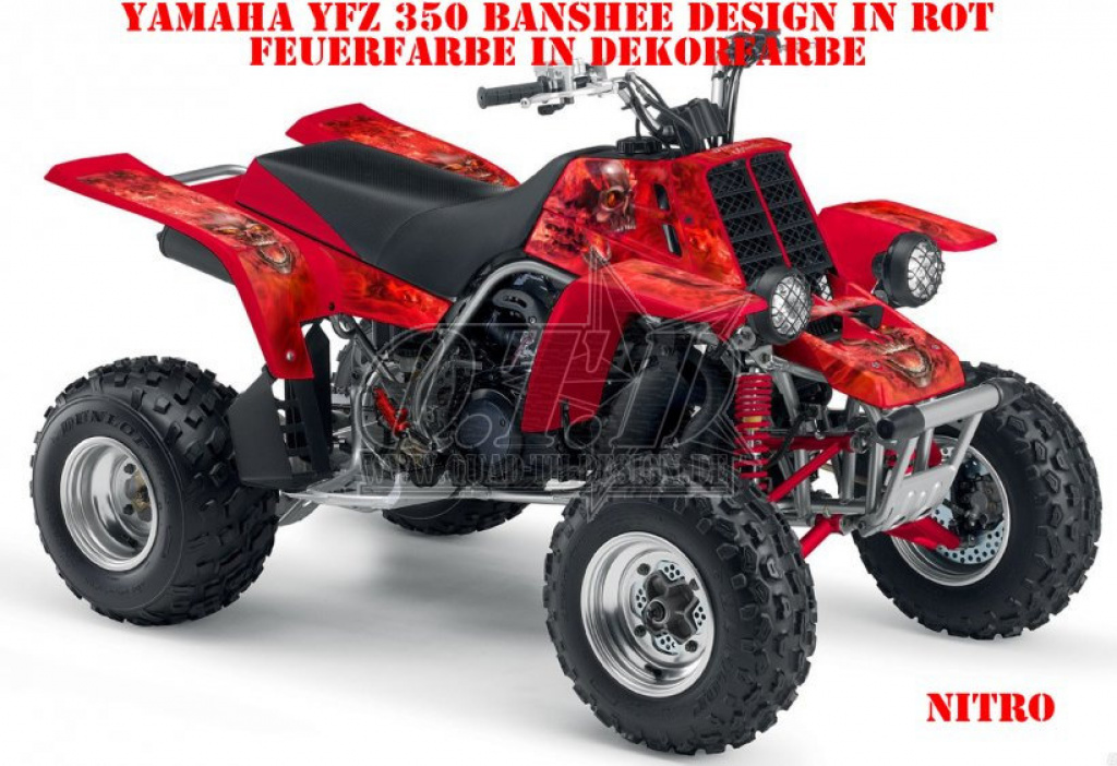 Nitro Rot, Feuerfarbe = Dekorfarbe für Yamaha Banshee YFZ 350