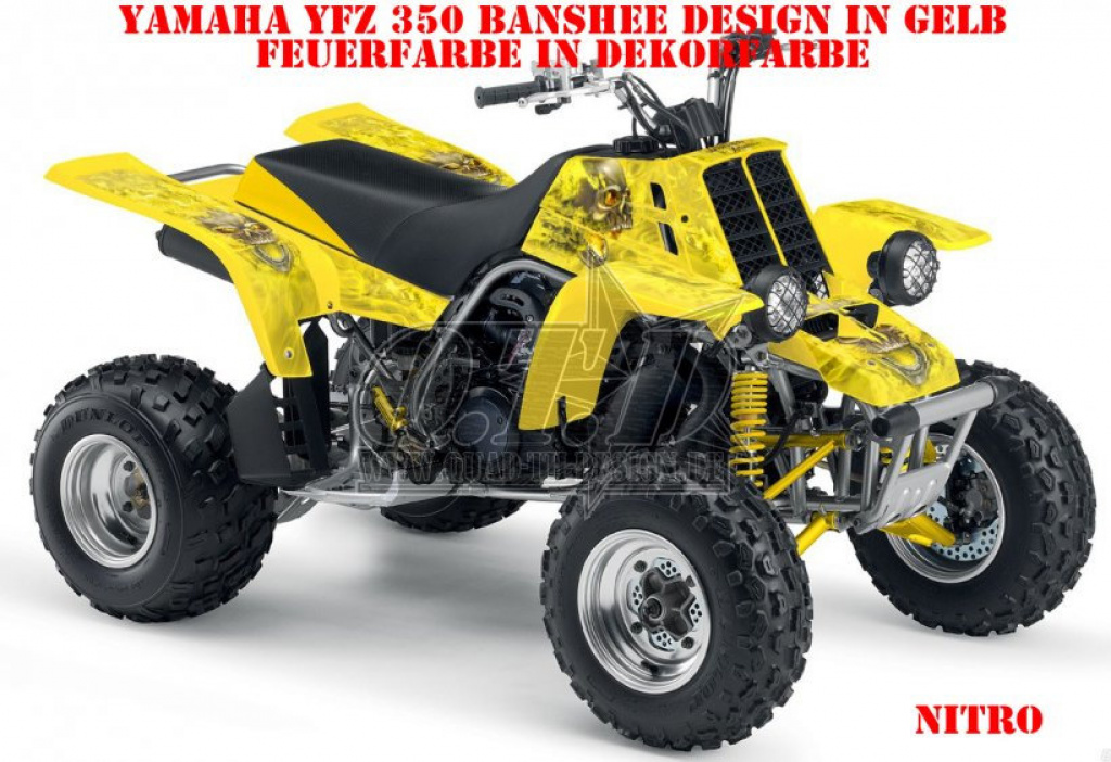 Nitro Gelb, Feuerfarbe = Dekorfarbe für Yamaha Banshee YFZ 350