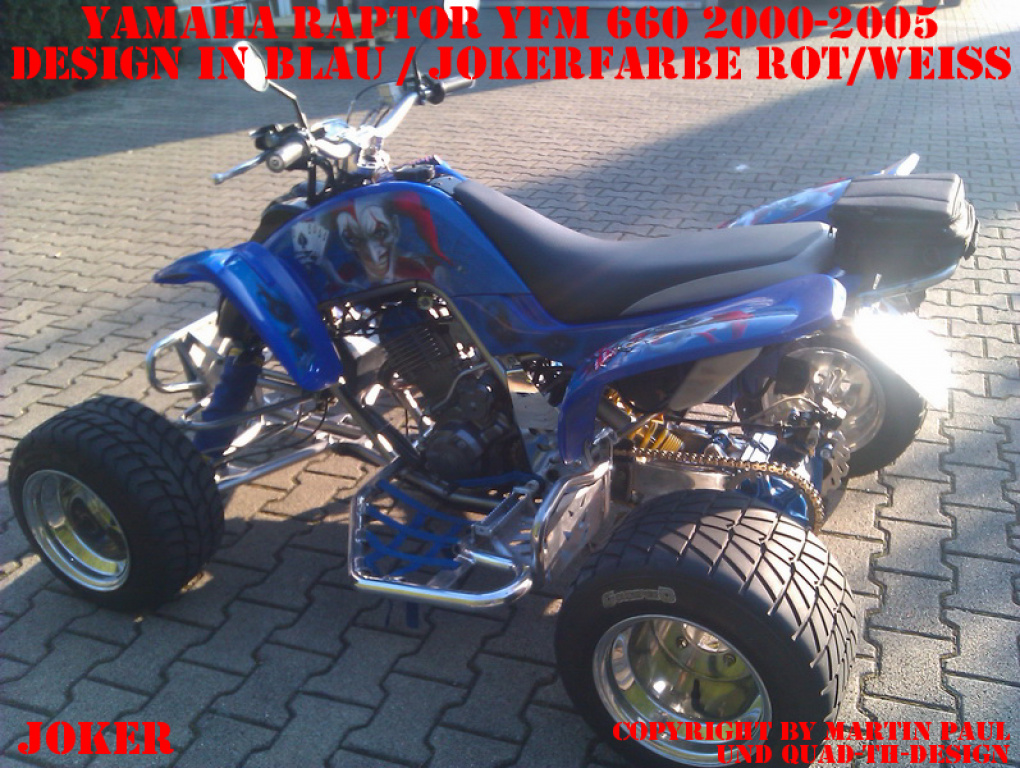 Joker Background Blue, Joker color Red-White for Yamaha Raptor YFM 660 R