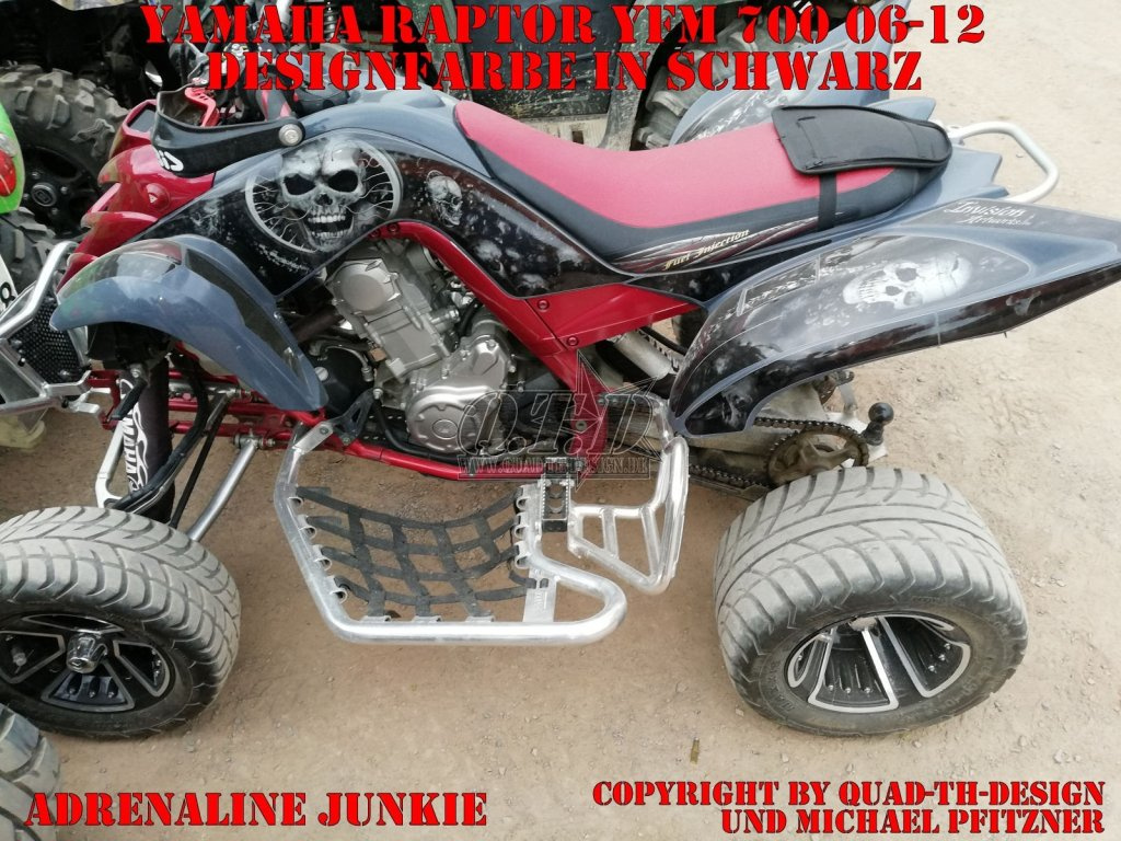 Adrenaline Junkie Schwarz für Yamaha Raptor YFM 700 R 2006-2012