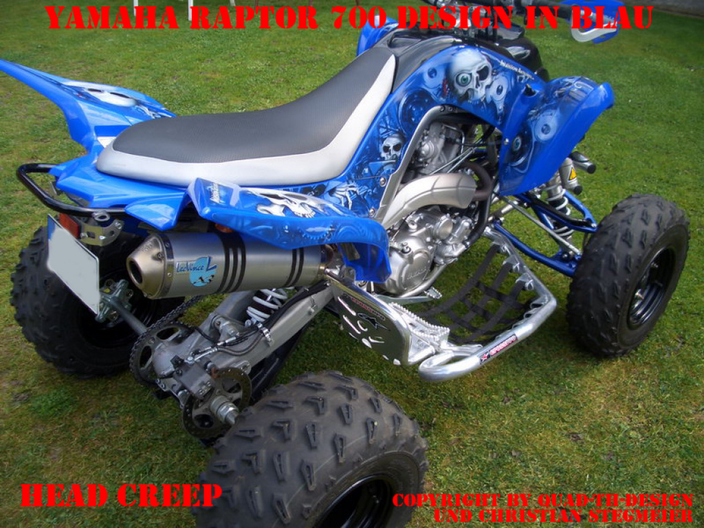 Head Creeps Blau für Yamaha Raptor YFM 700 R 2006-2012