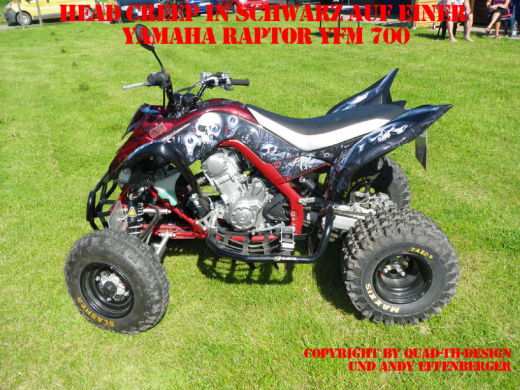 Head Creeps Schwarz für Yamaha Raptor YFM 700 R 2006-2012