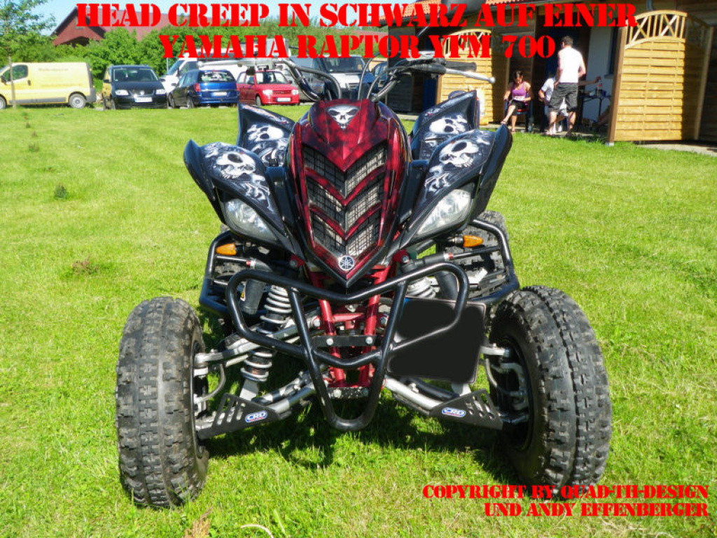 Head Creeps Schwarz für Yamaha Raptor YFM 700 R 2006-2012