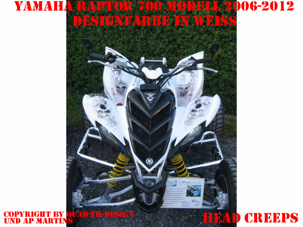 Head Creeps Weiß für Yamaha Raptor YFM 700 R 2006-2012