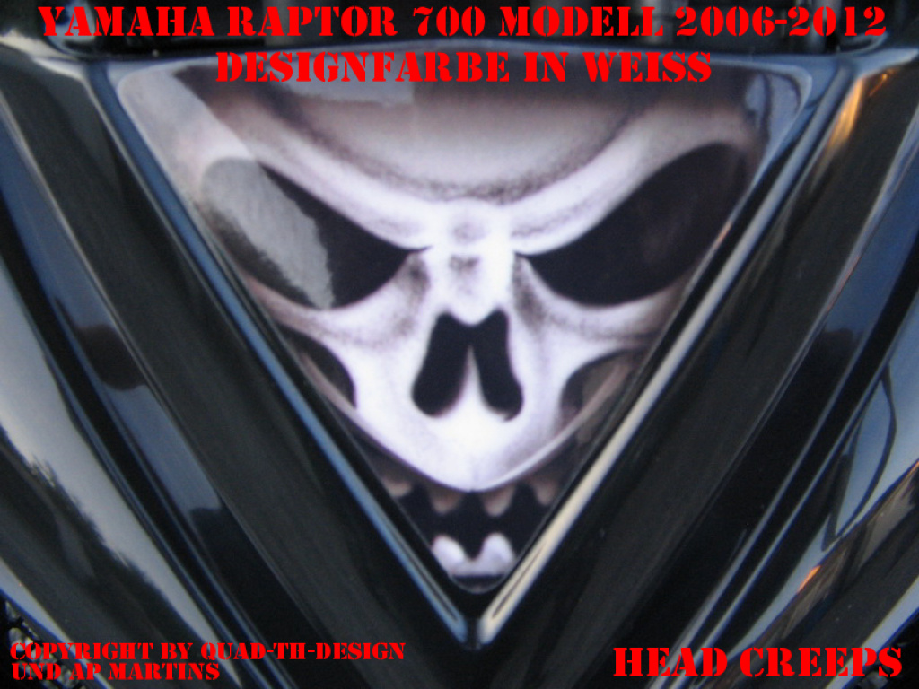 Head Creeps Weiß für Yamaha Raptor YFM 700 R 2006-2012