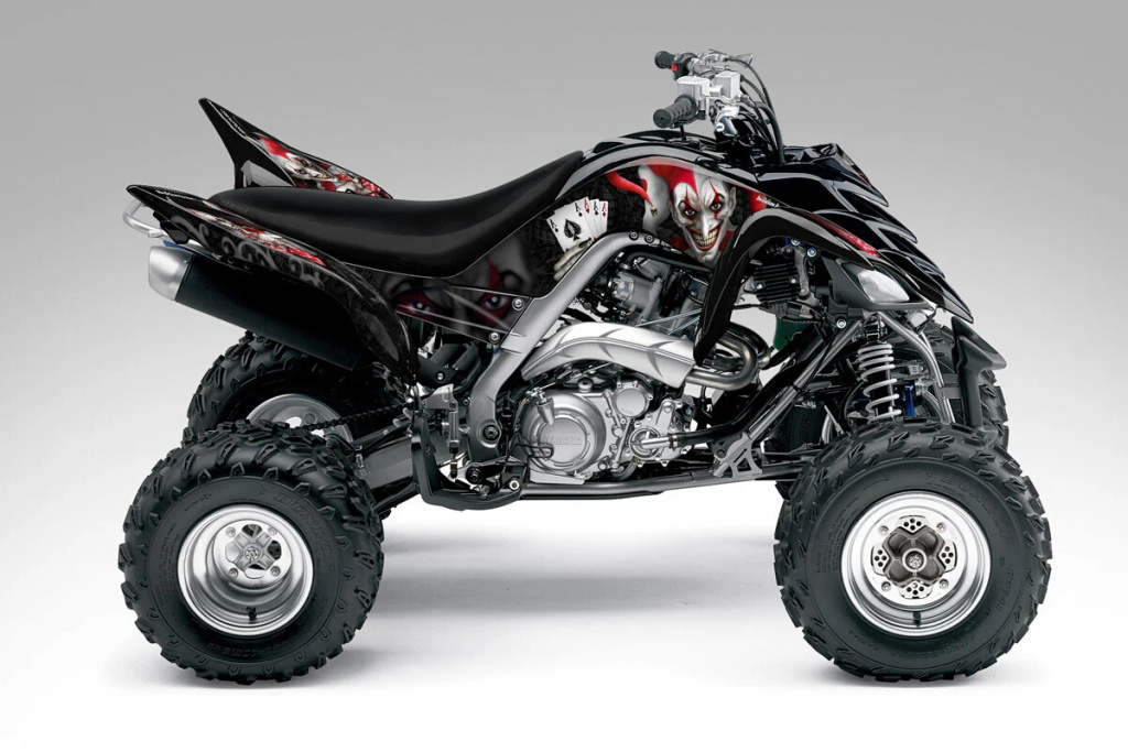 Joker Hintergrund Schwarz, Jokerfarbe Rot-Weiß für Yamaha Raptor YFM 700 R 2006-2012