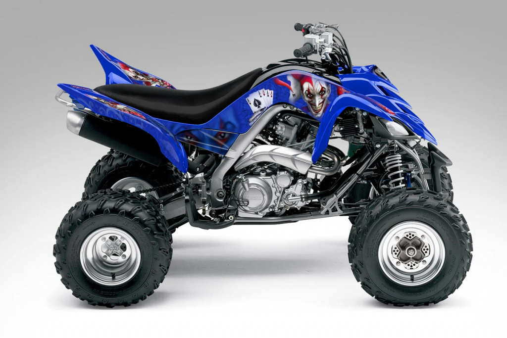 Joker Hintergrund Blau, Jokerfarbe Rot-Weiß für Yamaha Raptor YFM 700 R 2006-2012