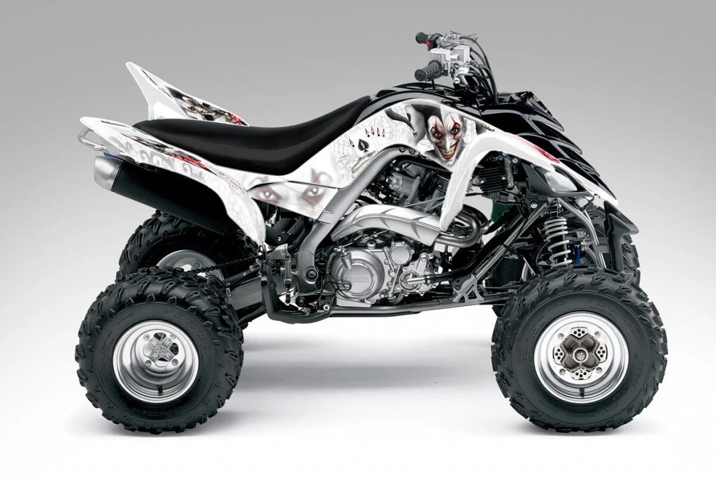 Joker Hintergrund Weiß, Jokerfarbe Schwarz-Weiß für Yamaha Raptor YFM 700 R 2006-2012