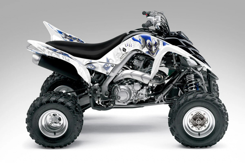 Joker Hintergrund Weiß, Jokerfarbe Blau-Weiß für Yamaha Raptor YFM 700 R 2006-2012