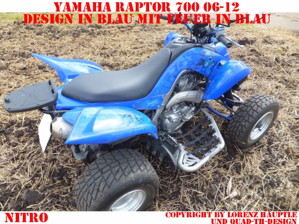 Nitro Blue, Fire Color = Design color for Yamaha Raptor YFM 700 R 2006-2012