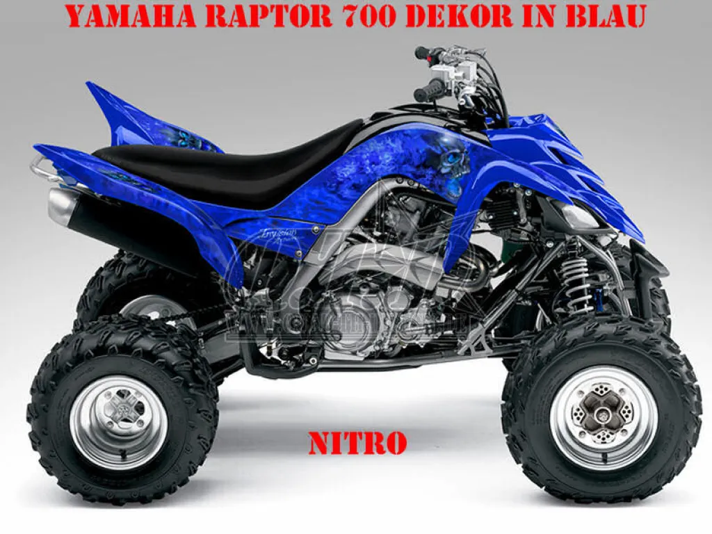 Nitro Blue, Fire Color = Design color for Yamaha Raptor YFM 700 R 2006-2012