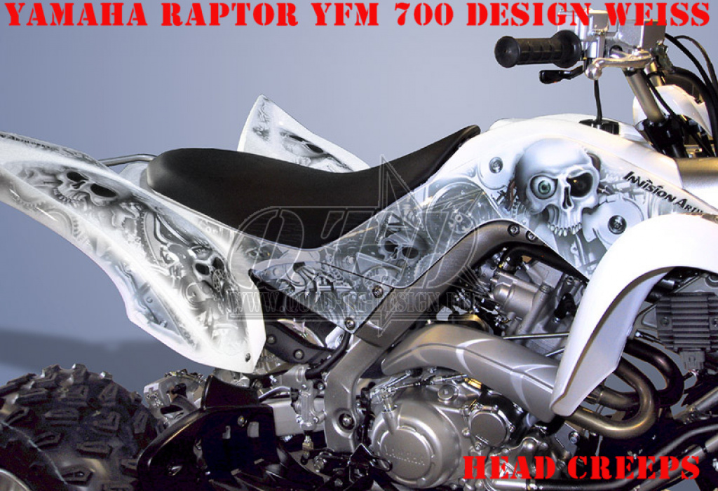 Head Creeps Weiß für Yamaha Raptor YFM 700 R 2006-2012