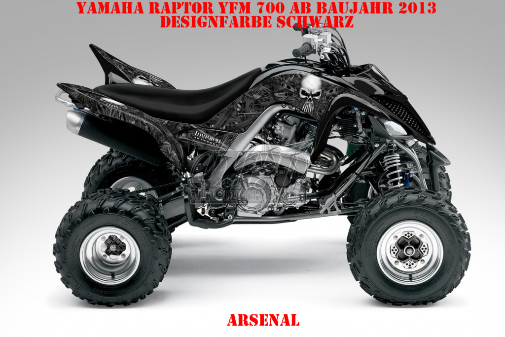 Arsenal Schwarz für Yamaha Raptor YFM 700 R up 2013+