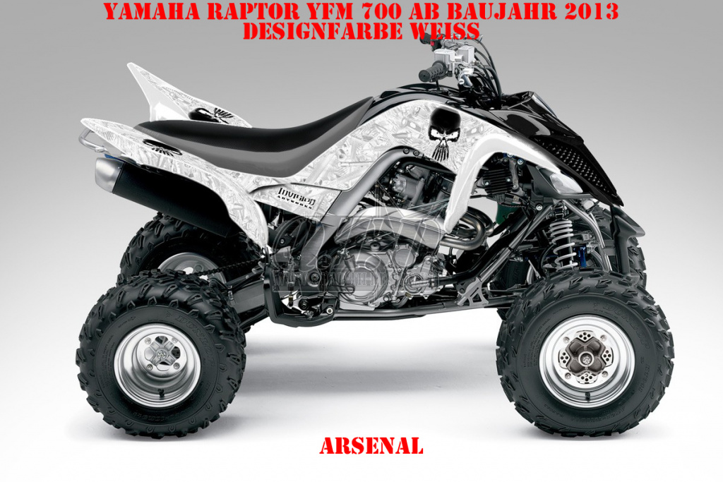 Arsenal Weiß für Yamaha Raptor YFM 700 R up 2013+